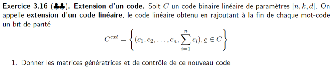 Code Lineaire Code linéaire - Math'φsics